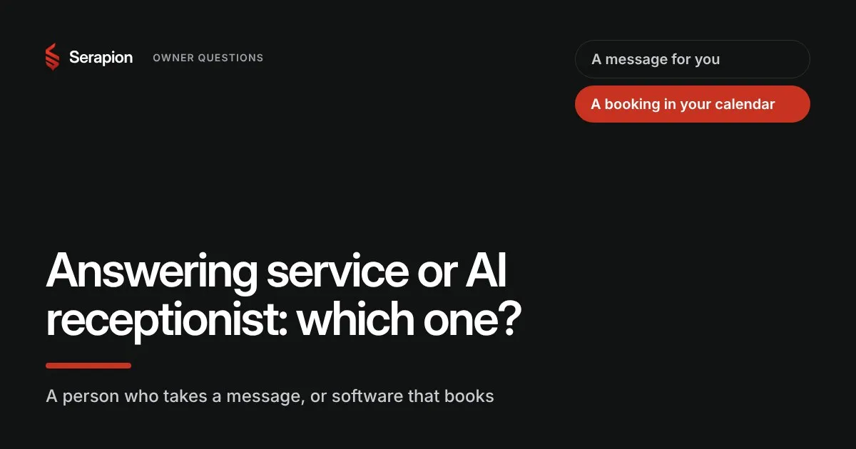 Answering service or AI receptionist: which one?
