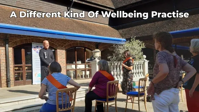 Peter teaching Qi Gong at the Maru Francis Trust