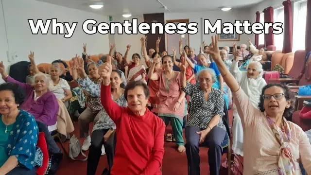 Peter teaching a local Qi Gong class at Milaap