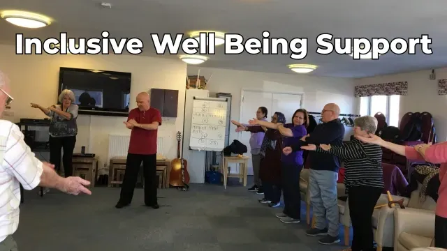 Peter taking a Qi Gong class in a local community centre