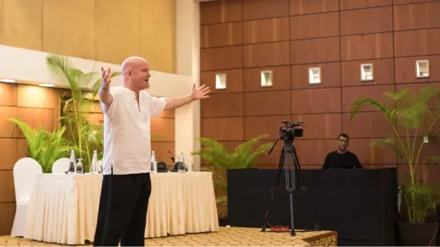 Peter talking in the Malives event