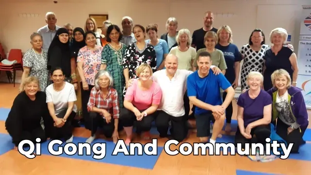 Peter with his Qi Gong Class in New Malden after the class