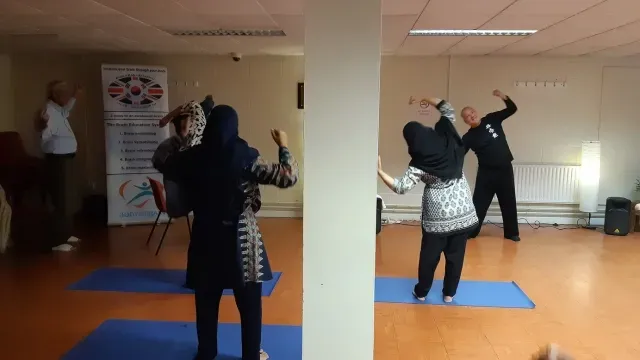 Peter teaching a Qi Gong class at the Graham Spicer Institute, New Malden