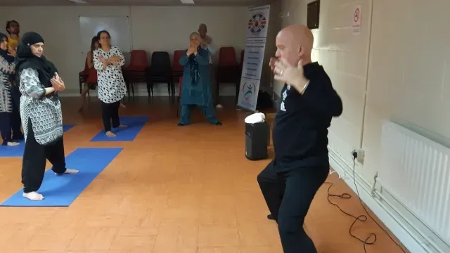 Peter teaching Qi Gong in New Malden at the Graham Spicer Institute