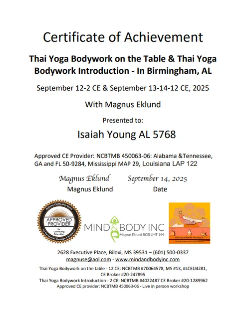 Learning Thai Table Massage
