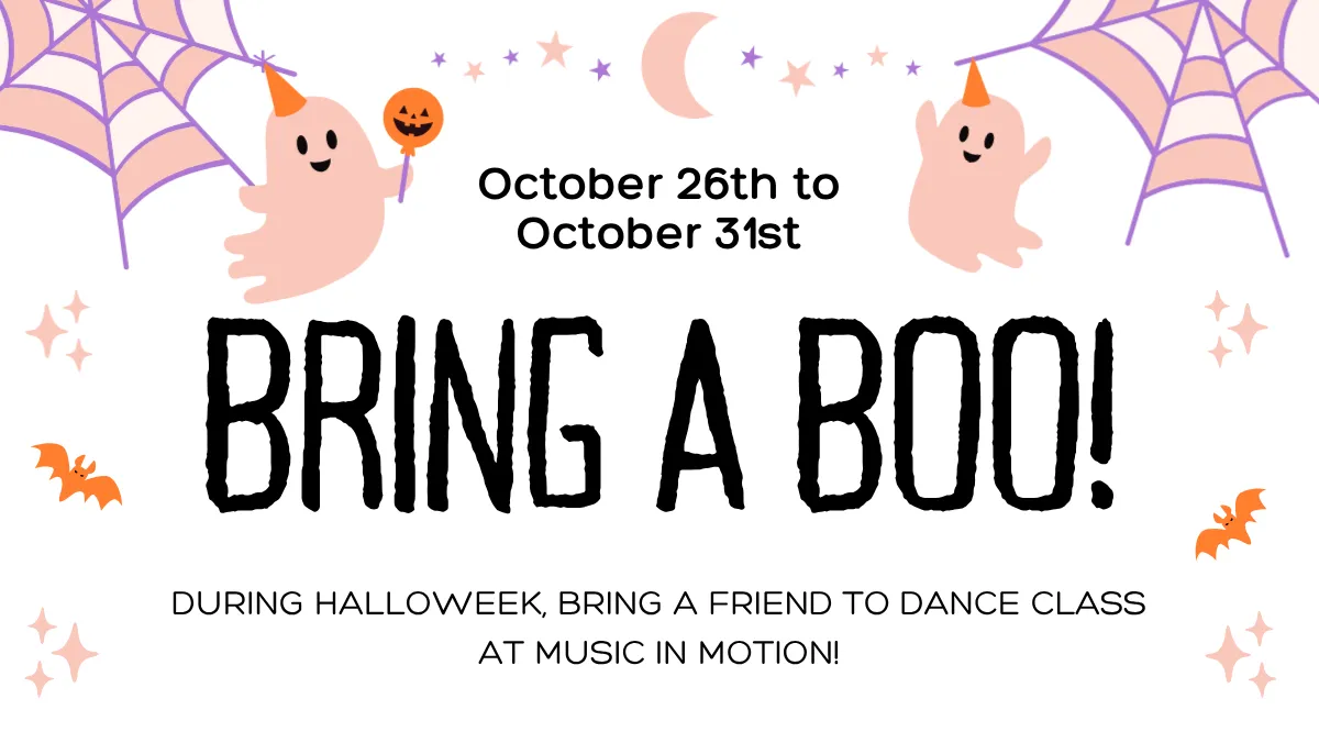 Bring a Boo! Halloweek Bring a Friend, October 26 to 31 at Music in Motion