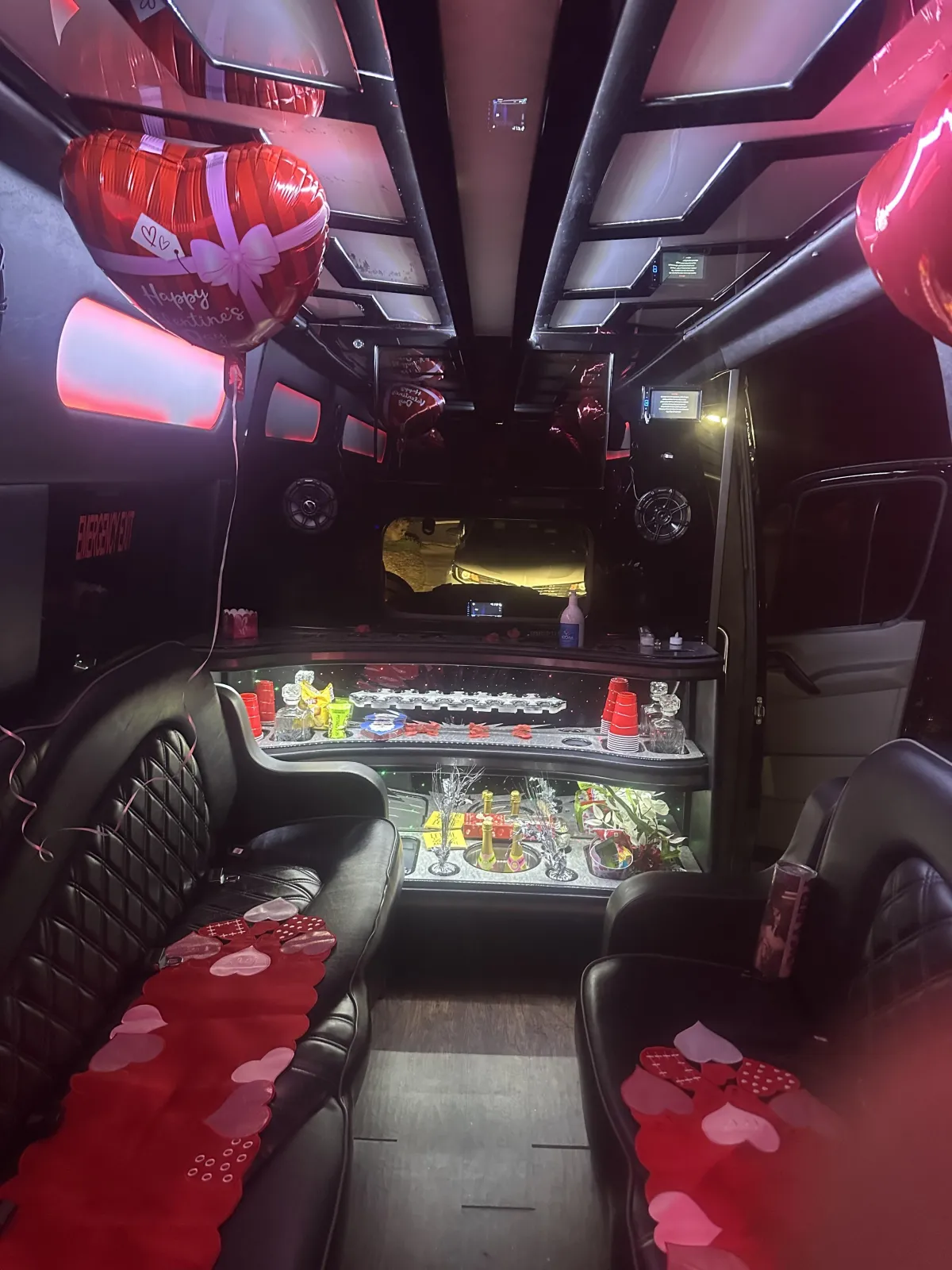 luxury limo inside