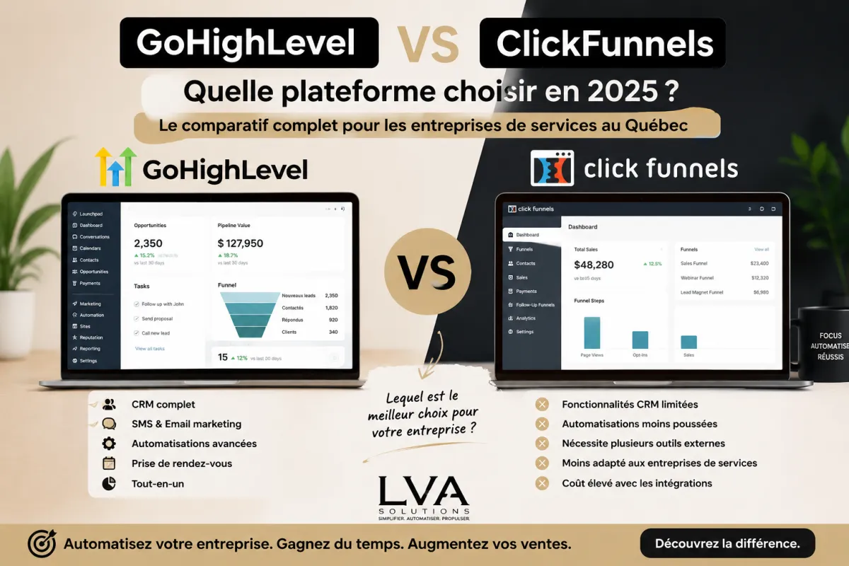 GoHighLevel vs ClickFunnels : quelle plateforme choisir en 2026 ?