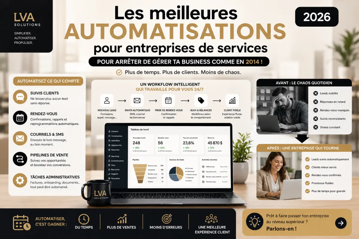 Les meilleures automatisations pour entreprises de services en 2026