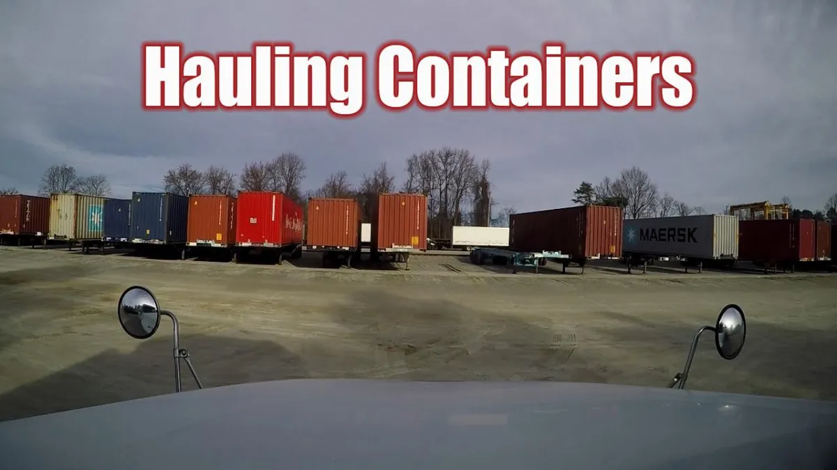 Containers on the railyard going to shipyard