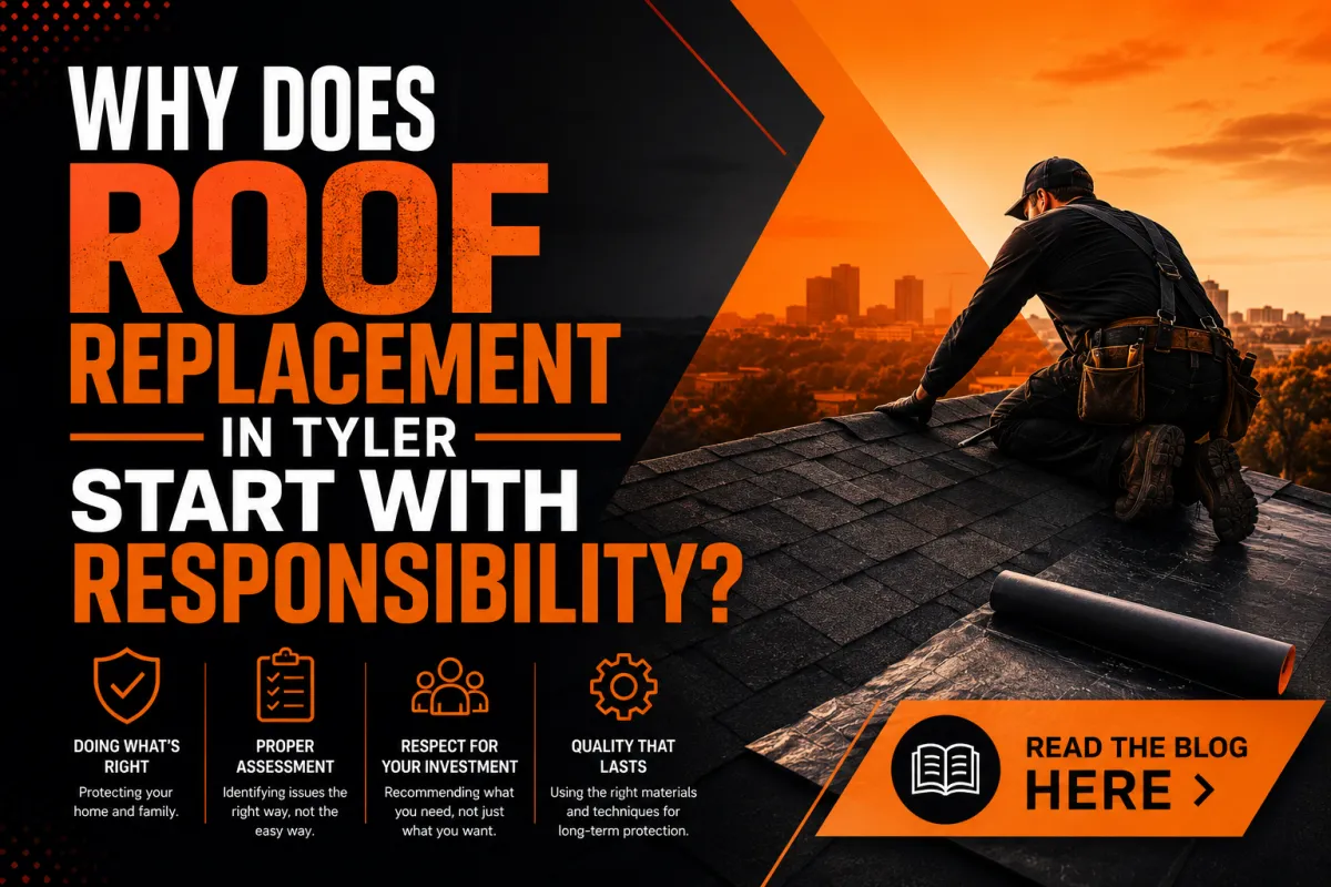 Why Does Roof Replacement in Tyler Start With Responsibility?