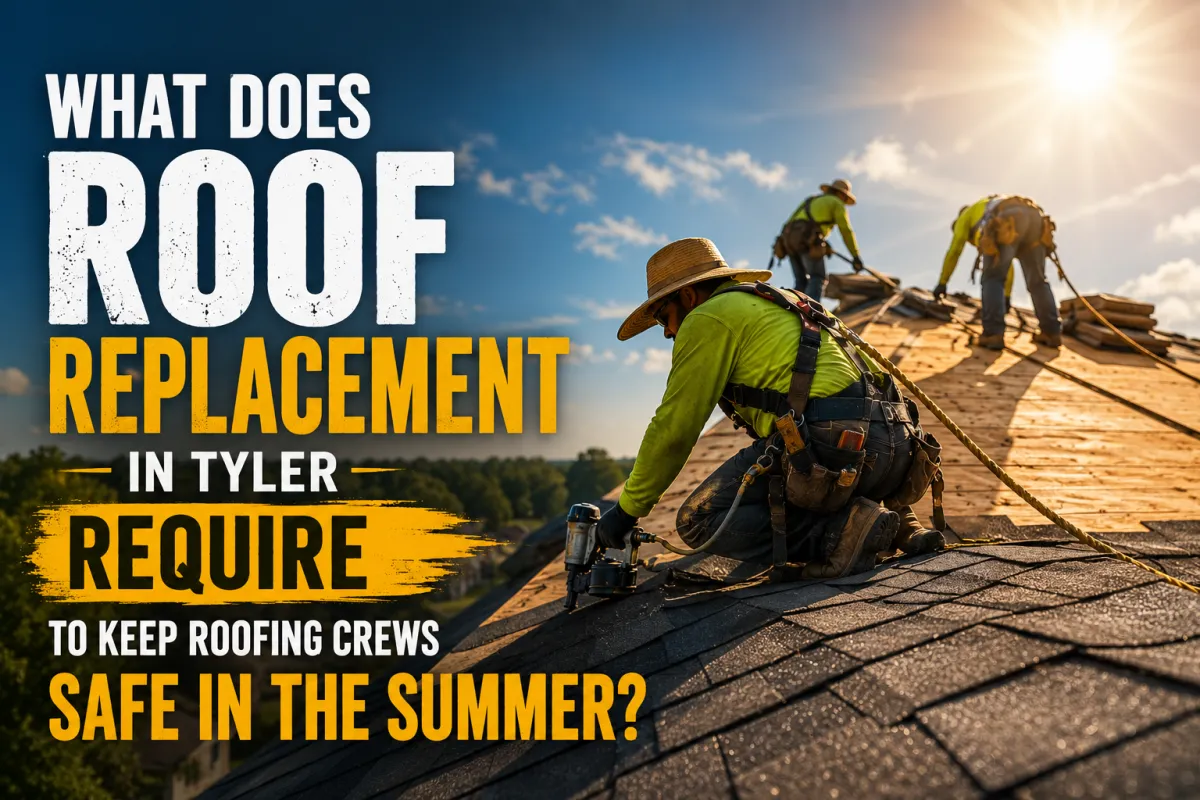 What Does Roof Replacement in Tyler Require to Keep Roofing Crews Safe in the Summer?