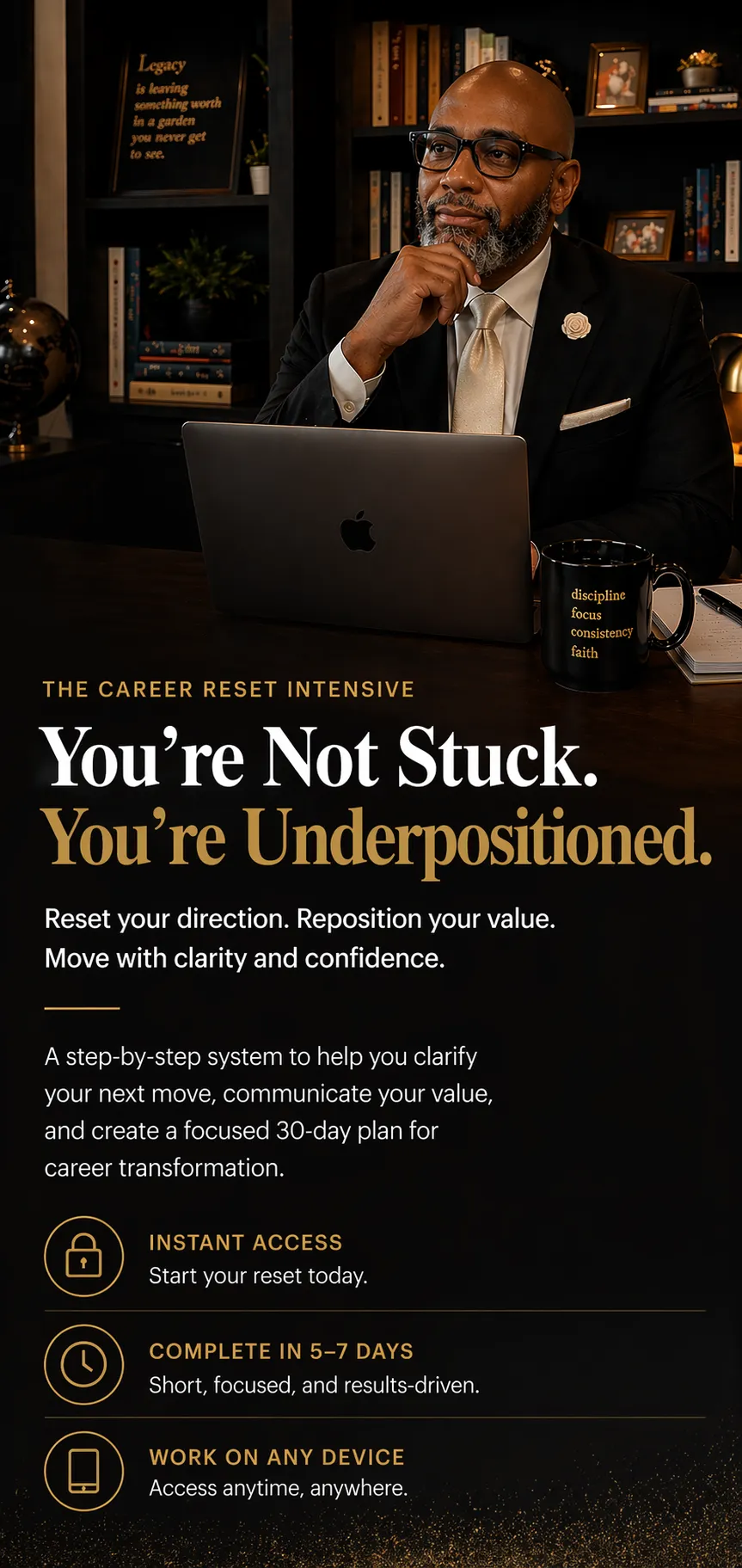 alt="Jarbar Mosby career strategist helping professionals with career reset and promotion strategy"