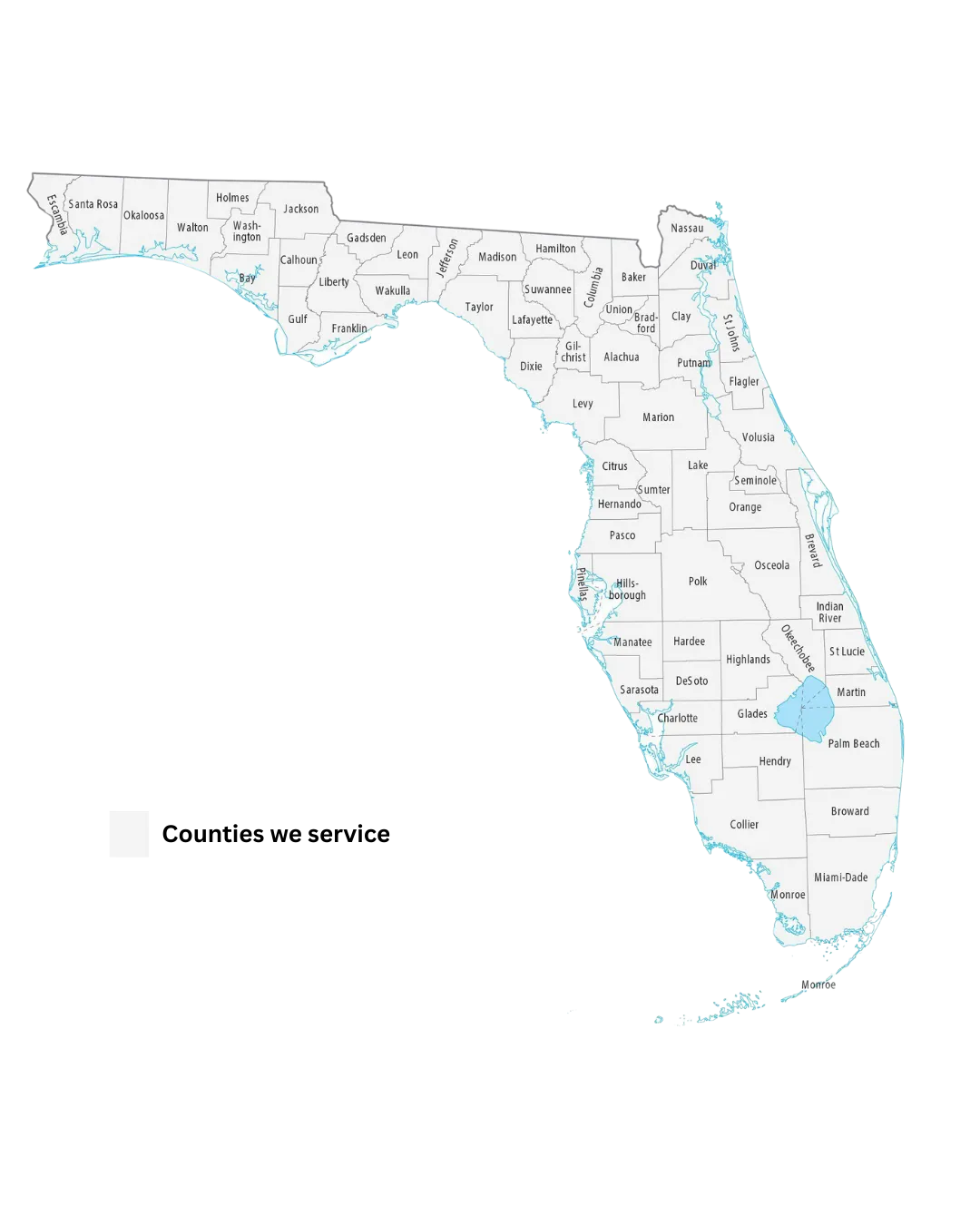 Map of Areas we Service!