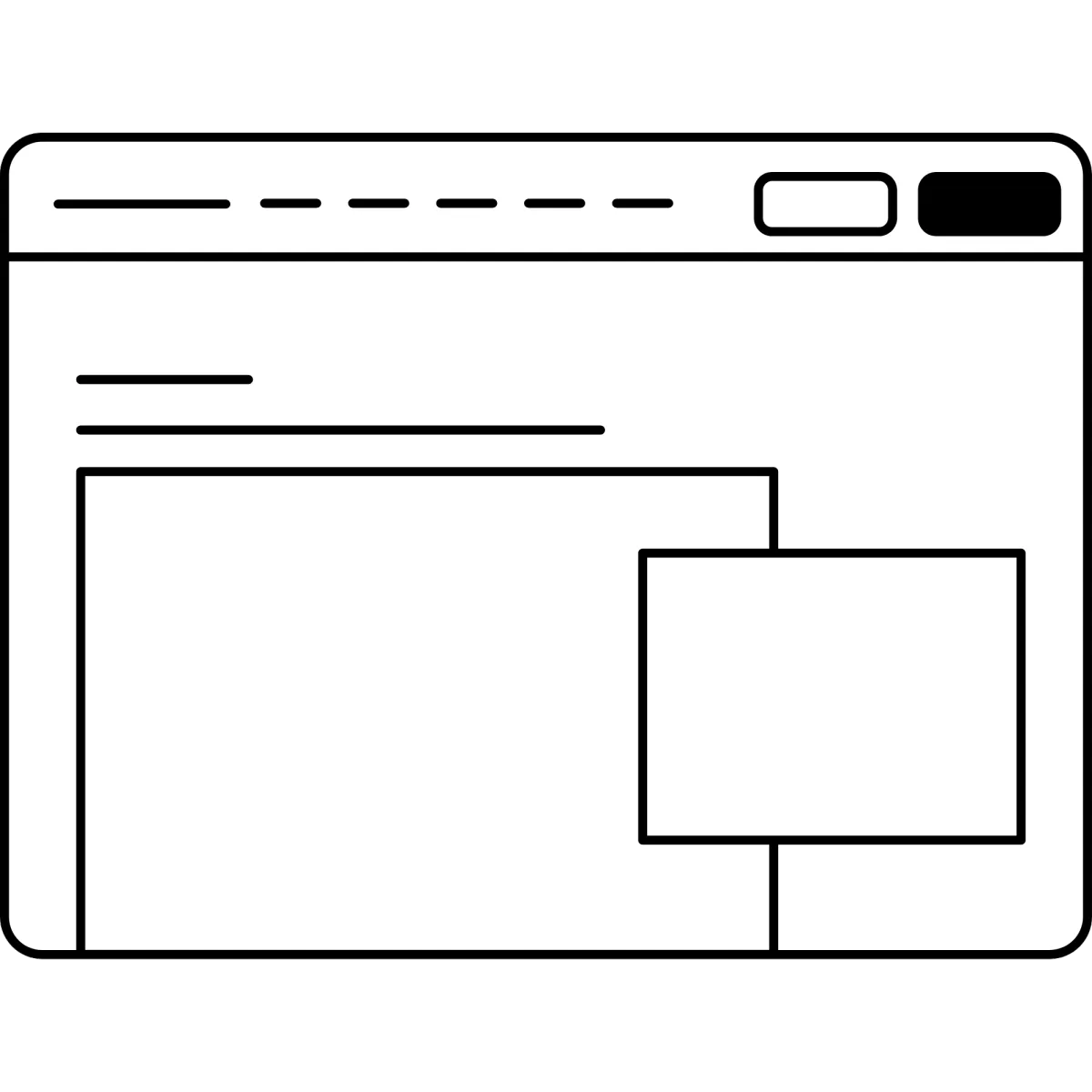 Minimal tech icon with transparent background