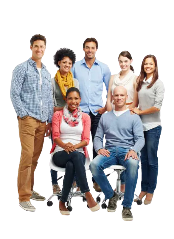 smiling group photo