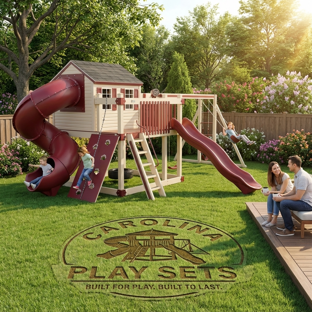 Aerial view of a suburban neighborhood with green trees.