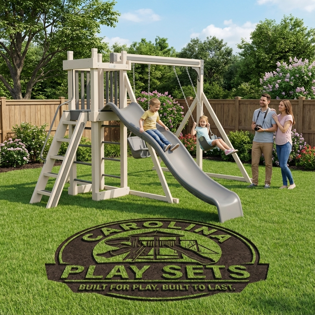 Person on a swing overlooking a body of water.