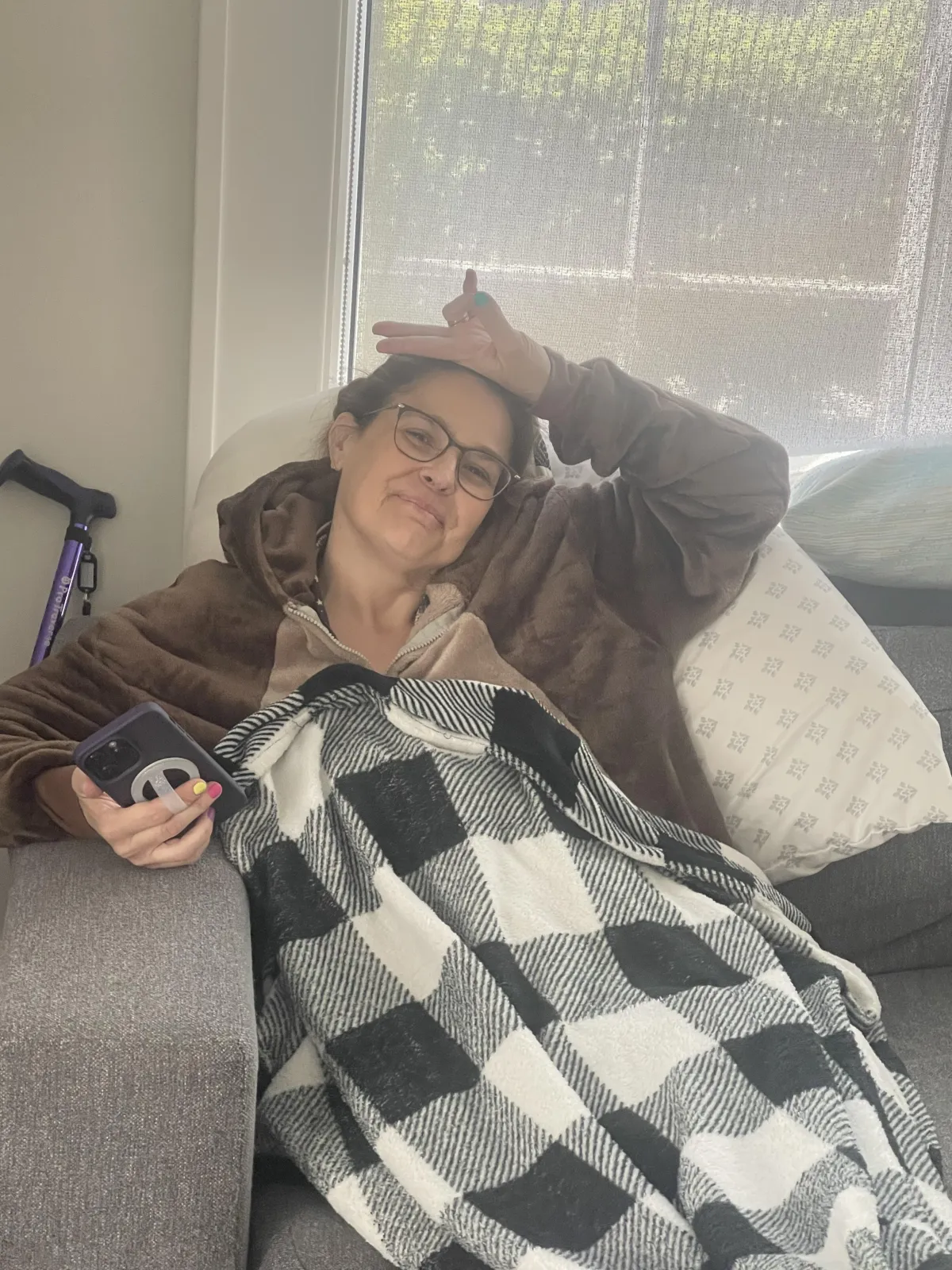 Linnea on couch. 