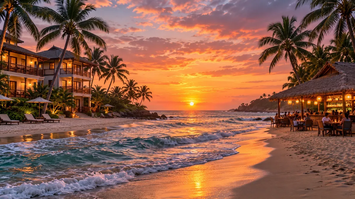 Atardecer en la costa de Puerto Escondido
