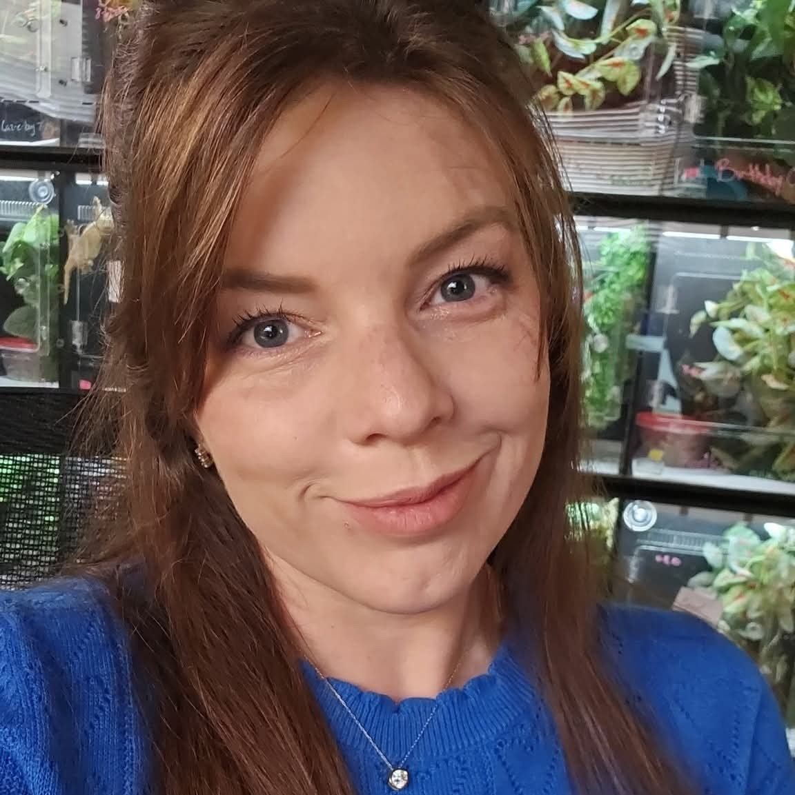 Brianna of YetiGex with her gecko enclosures