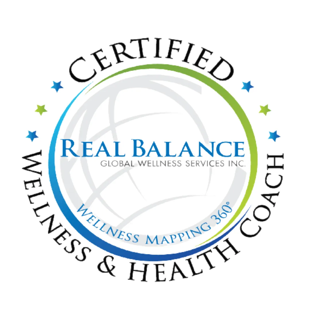 certified wellness and health coach real balance logo