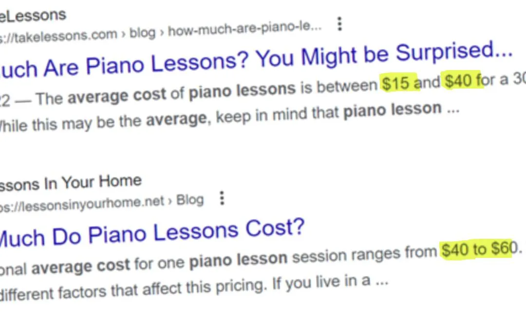 good value online piano course