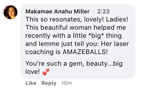 Original client feedback