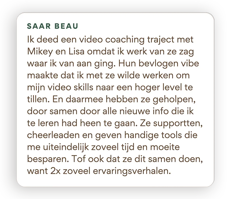 Video Coaching Review Saar Beau
