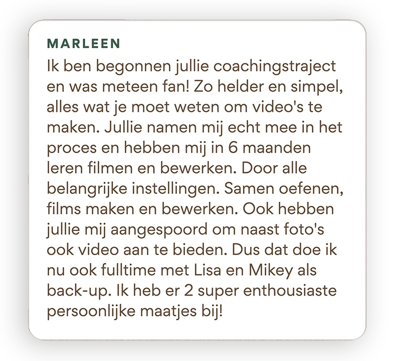 Video Coaching Review Marleen Schellekens