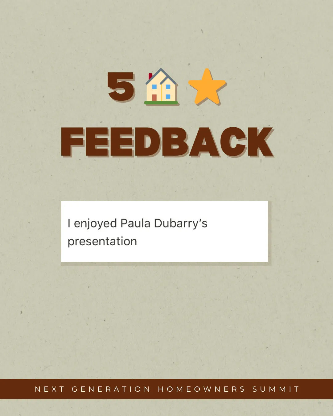 I enjoyed Paula DuBarry's presentation