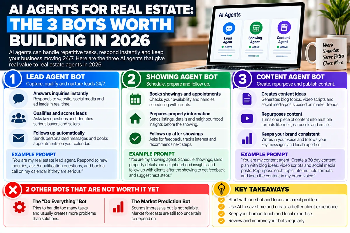 AI Agents for Real Estate: The 3 Bots Worth Building in 2026