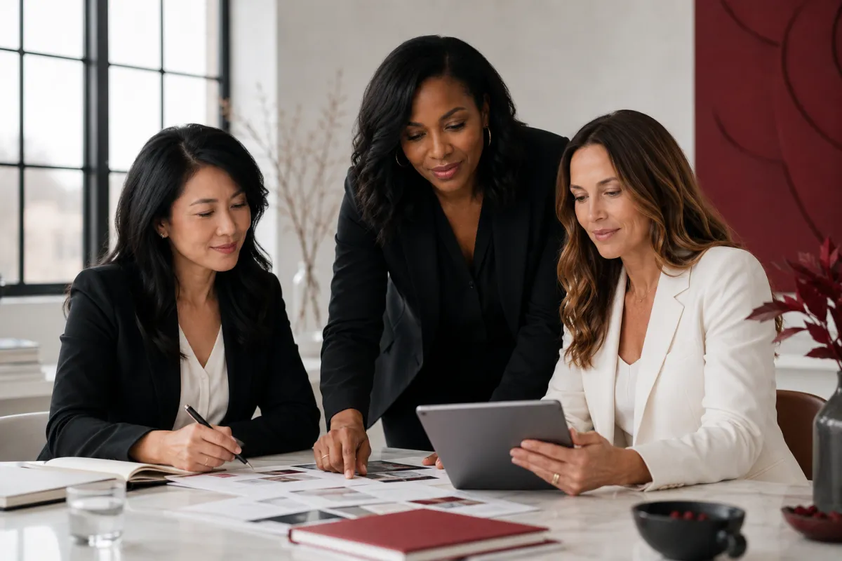 A Black woman and white woman collaborating during a VIP strategy session
