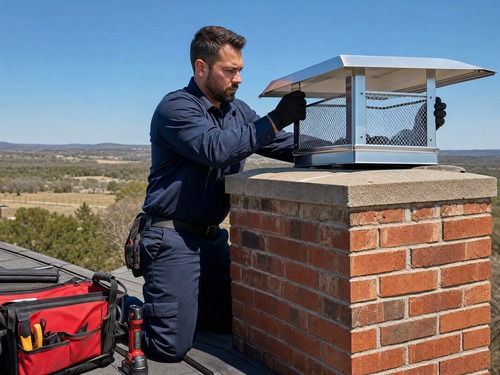 Chimney Cap Installation in Springtown, TX