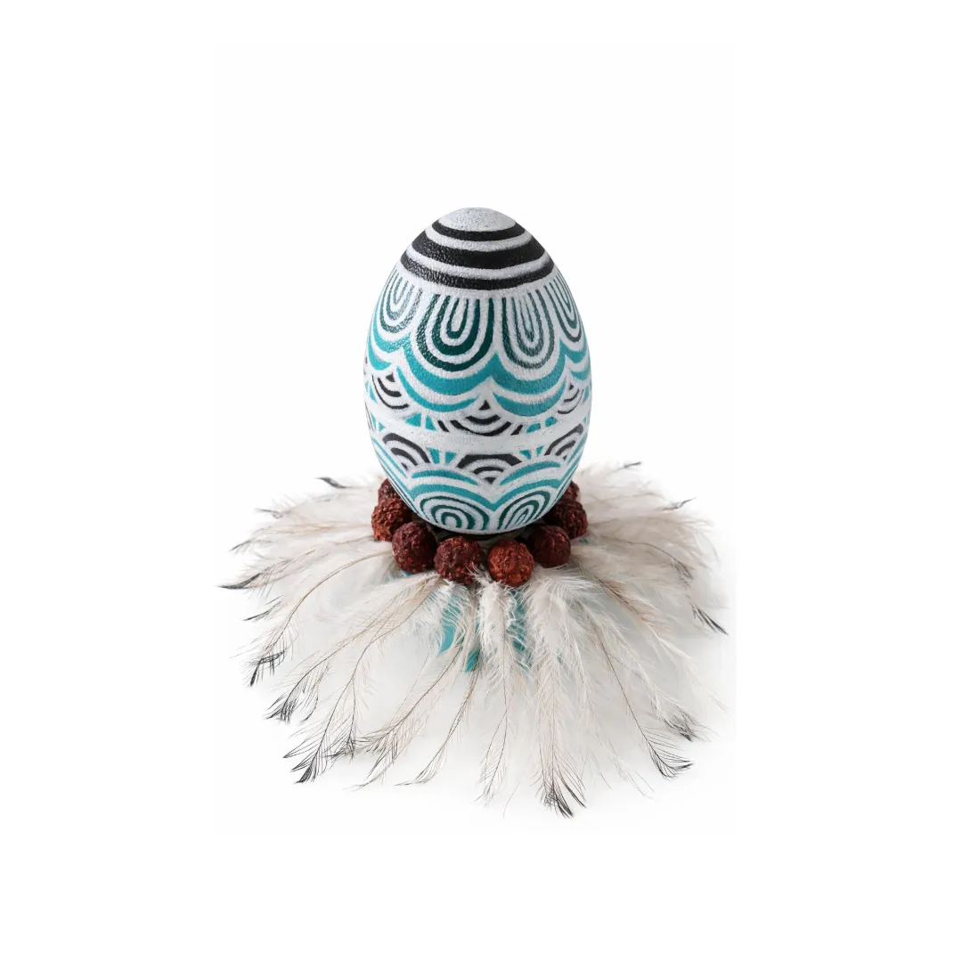 handpainted emu egg sculpture