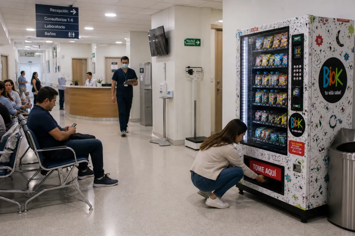 maquina vending en una clinica