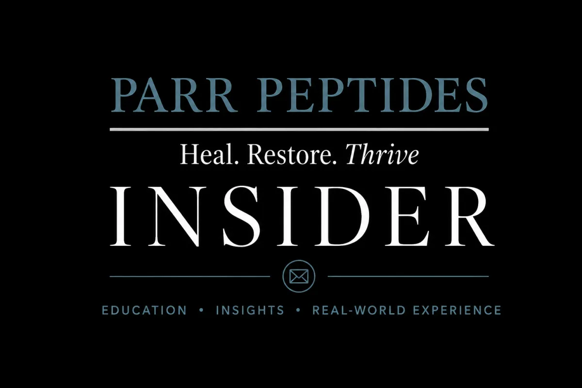 Parr Peptide Insider educational blog by Parr Peptides