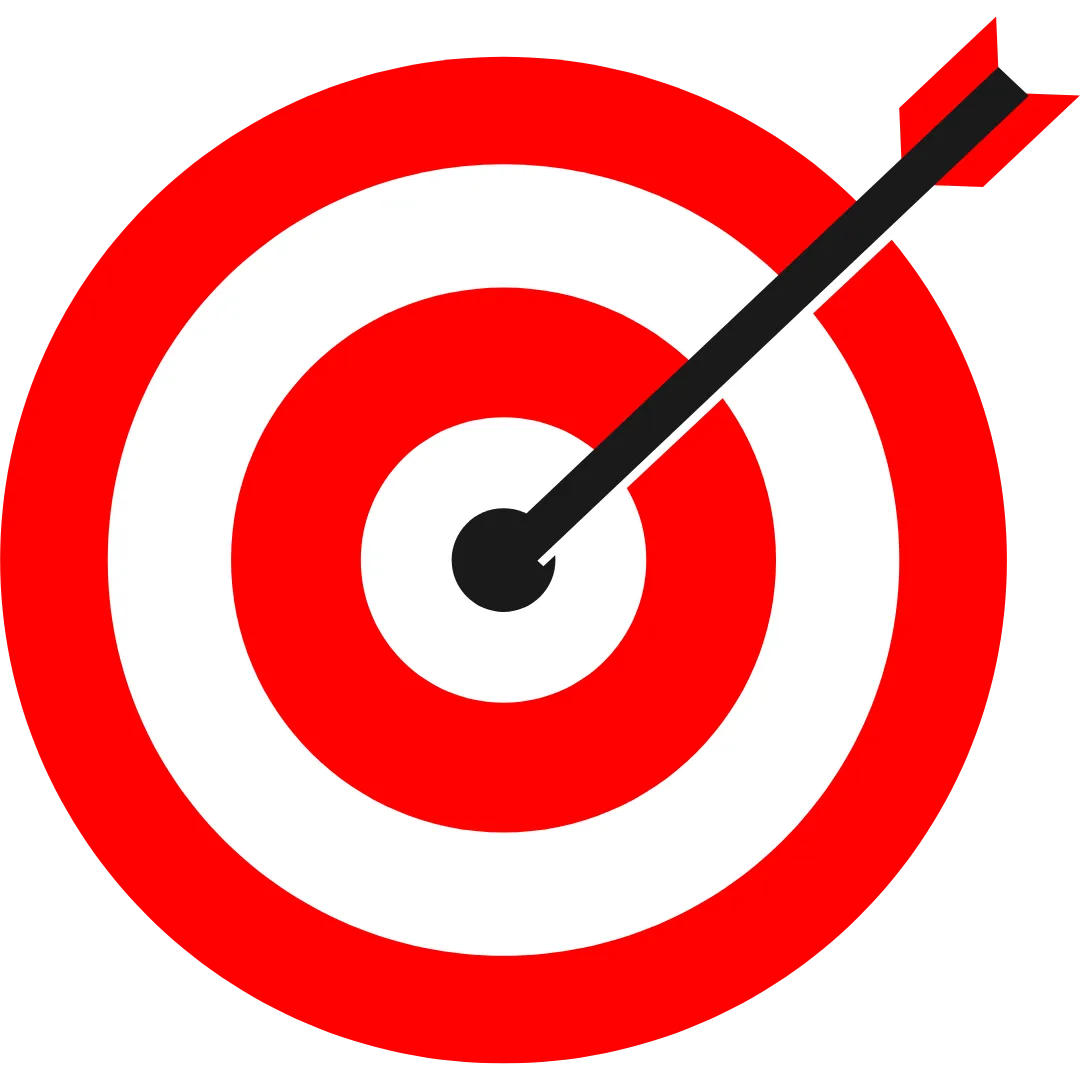 A target with and arrow in the bullseye 