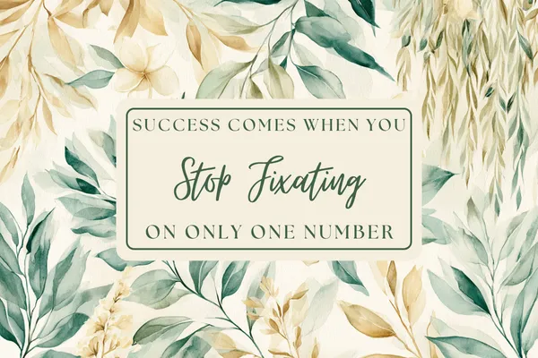 Success Comes When You Stop Fixating on Only One Number