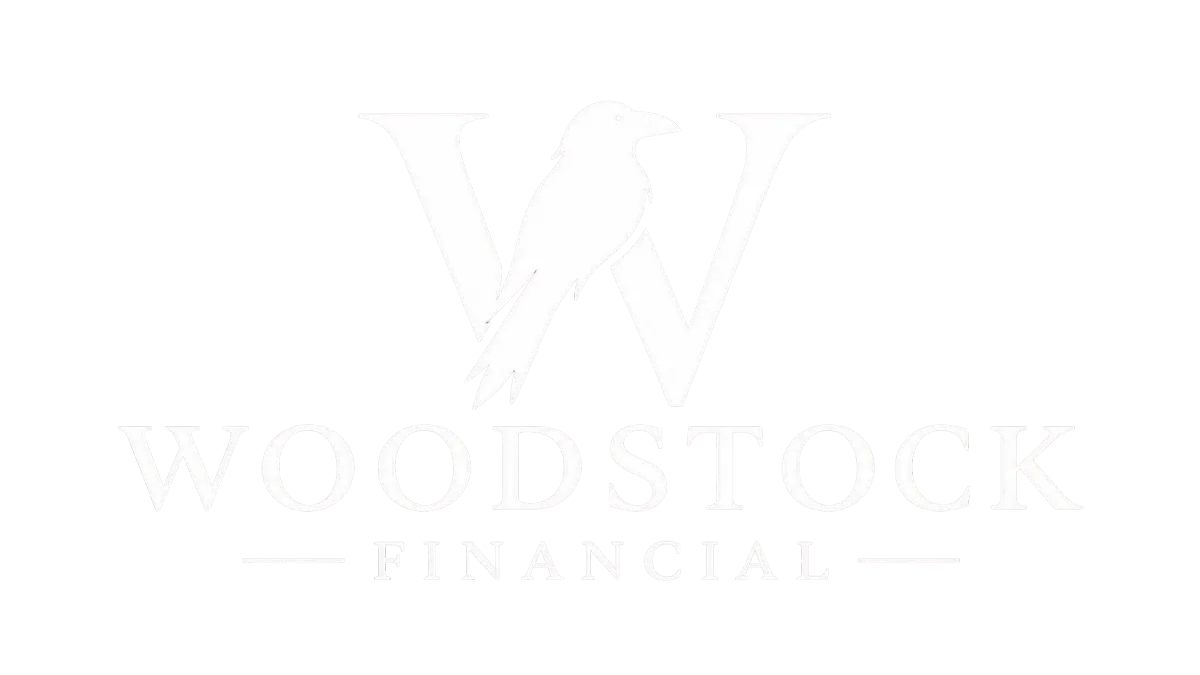 Woodstock Financial logo of a W and a Raven