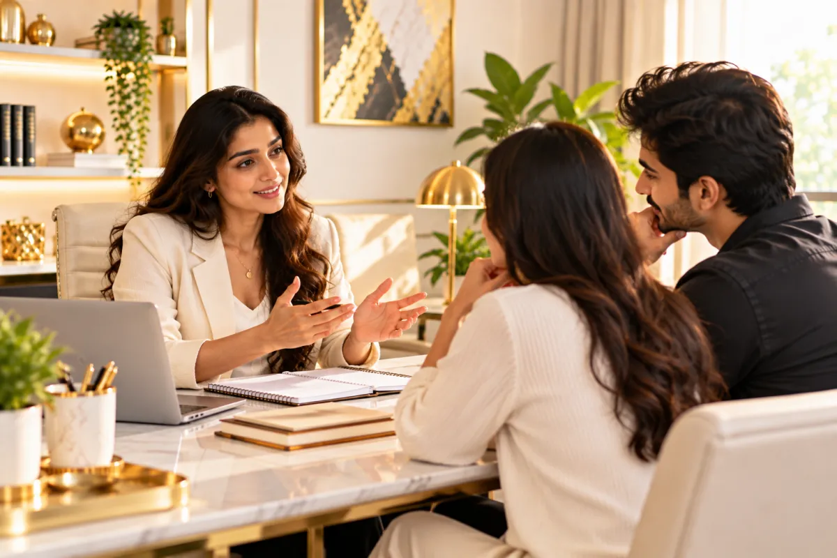 Serene executive reflection environment symbolizing emotional equilibrium and calm leadership under pressure