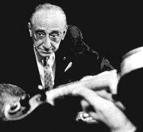 Black and white photograph of Juan D'Arienzo