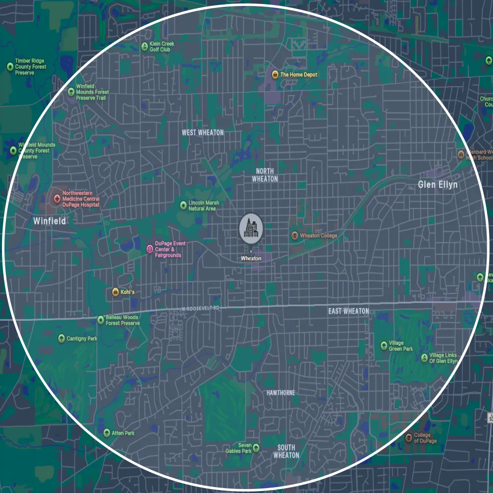 New Year Health and Fitness Postcard Mailer to Wheaton, Winfield, and Glen Ellyn Households