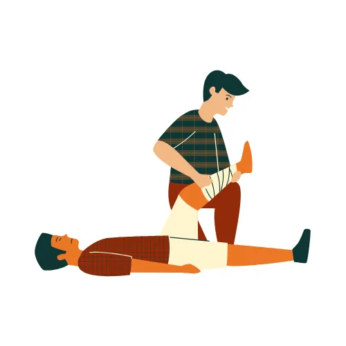 Icon showing knee joint alignment representing Vyayama Physio’s lower limb recovery and rehabilitation program in Pune