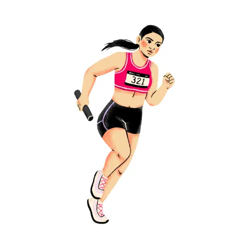 Athlete figure in motion representing Vyayama Physio’s sports injury and performance rehabilitation programs in Yemalur, Bellandur, HAL, Marathahalli, Bengaluru