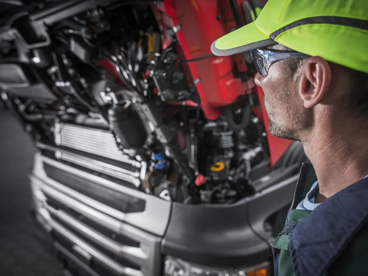 HGV mechanical repair workshop