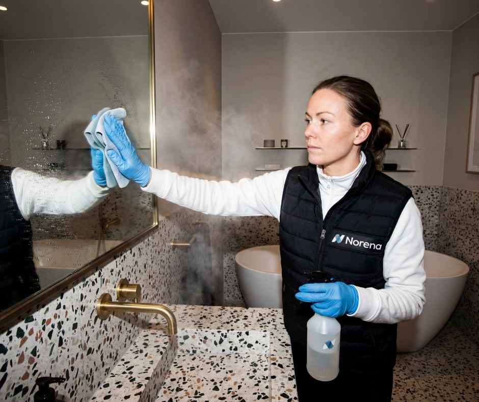Calm Nordic living room with natural light and soft neutral tones
