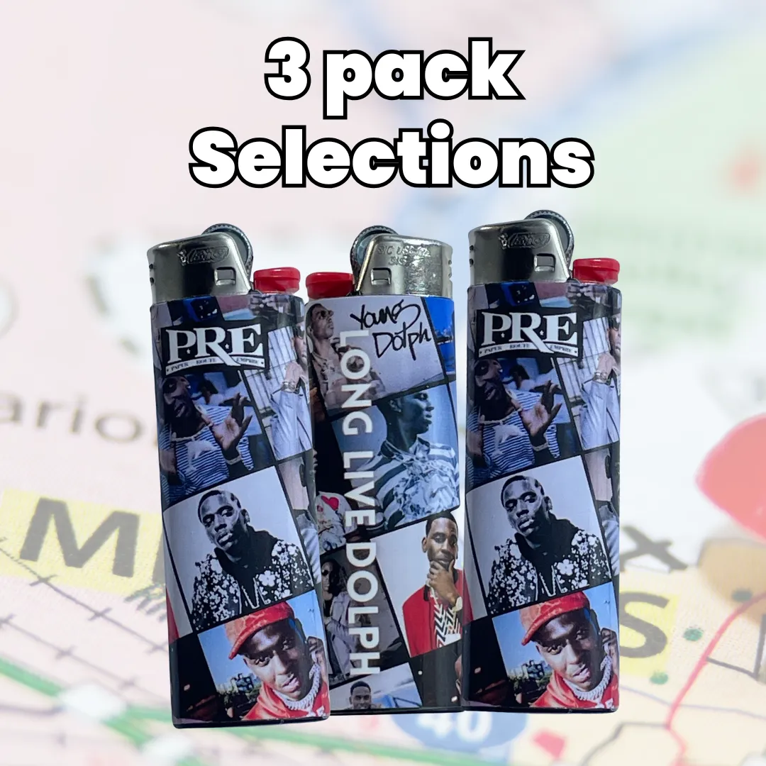 Dolph tribute lighter 3-pack collector set honoring Young Dolph