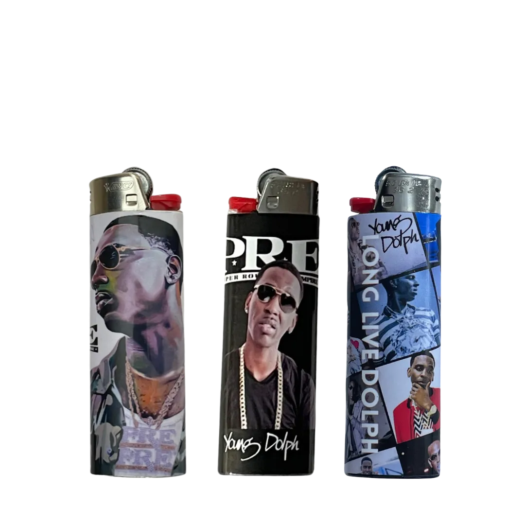 Dolph tribute lighter 3-pack collector set honoring Young Dolph’s legacy