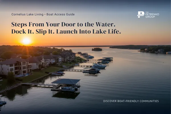 Boat Access Neighborhoods in Cornelius NC (Docks, Slips & Marinas Guide)